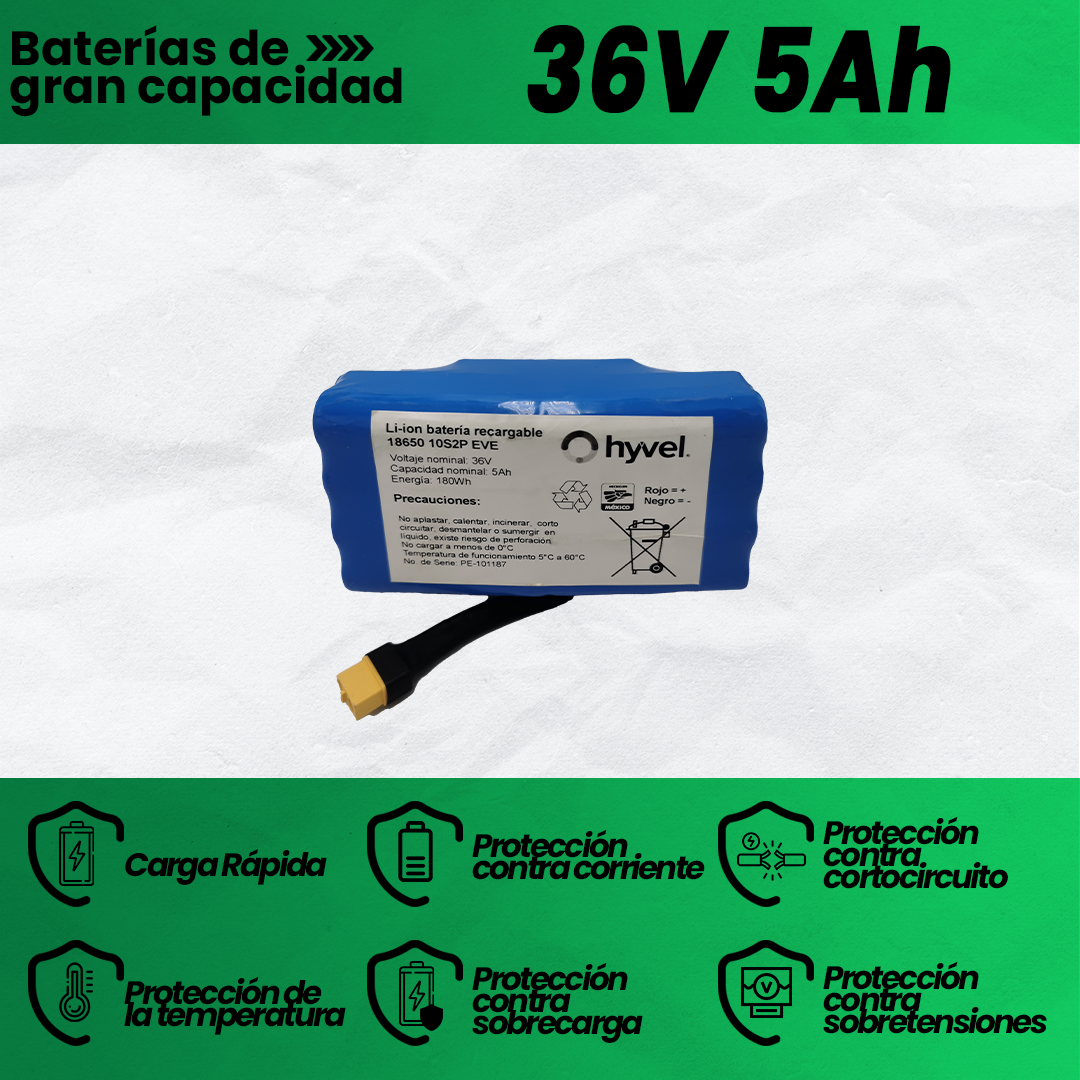 Batería 36v 5ah Eve Hoverboard