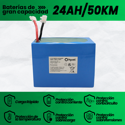 Imagen de la Batería 60V 24Ah LG MH1 destacando la gran capacidad que posee así como sus demás cualidades específicas.