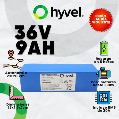 Batería 36V 9Ah Panasonic