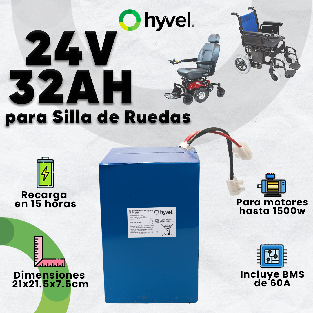 Batería 24V para Silla de Ruedas