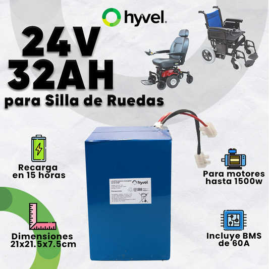 Batería 24V para Silla de Ruedas