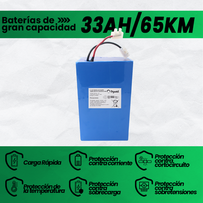 Batería 72v 33ah+ Cargador 5a