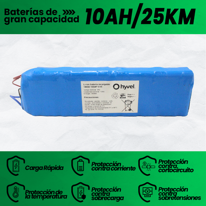 Beneficios específicos de la Batería 36V 10Ah EVE Delta destacando su gran capacidad y las características destacadas. 