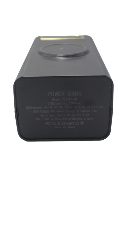 Powerbank Carga Rápida Inalambrica 63,000 mAh