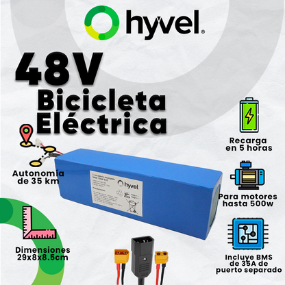 Kit Batería 48V para Bicicleta Eléctrica + Cargador 2A