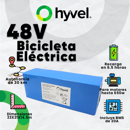 Kit Batería 48V para Bicicleta Eléctrica + Cargador 2A