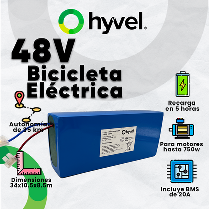 Kit Batería 48V para Bicicleta Eléctrica + Cargador 2A