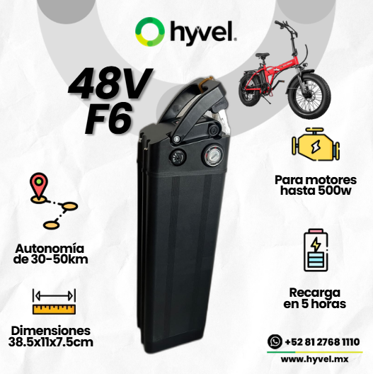 Pack 48v 10Ah compatible con Honey Whale F6 + Caja desmontable